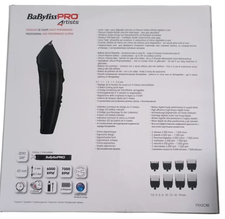 BABYLISS MASZYNKA BEZPRZEWODOWA FX3 (FXX3CBE)