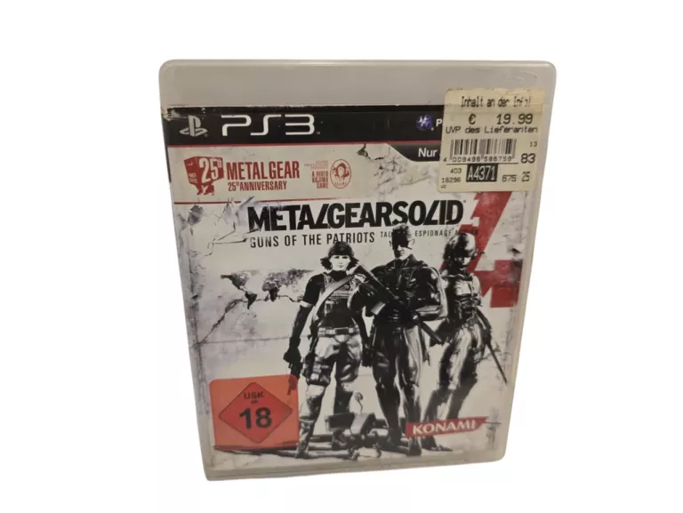 GRA PS3 METAL GEAR SOLID 4 GUNS OF THE PATRIOTS