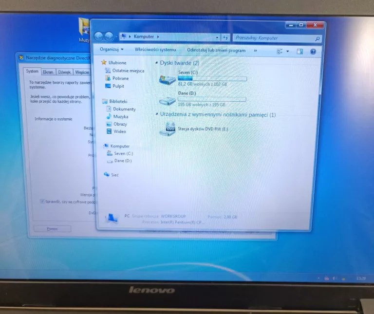 LAPTOP LENOVO B570E ZASILACZ SŁABA BATERIA
