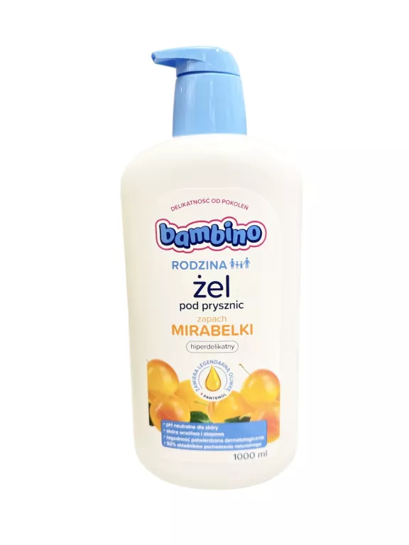 BAMBINO RODZINA ŻEL POD PRYSZNIC HIPOALERGICZNY MIRABELKA 1000ML