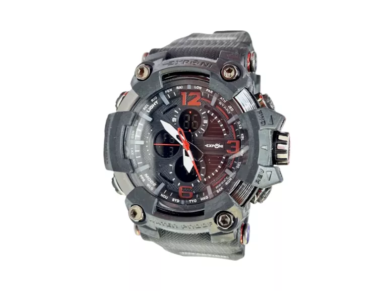 ZEGAREK CYFROWO-ANALOGOWY EXPONI 3279 CZARNY WR200M