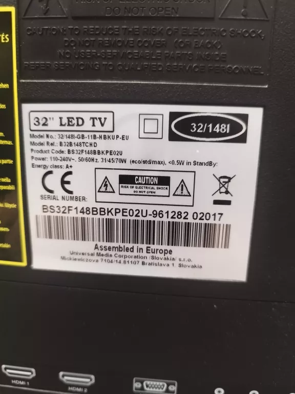 TV BLAUPUNKT BLA-32/148I-GB-11B-HBUKP 32''