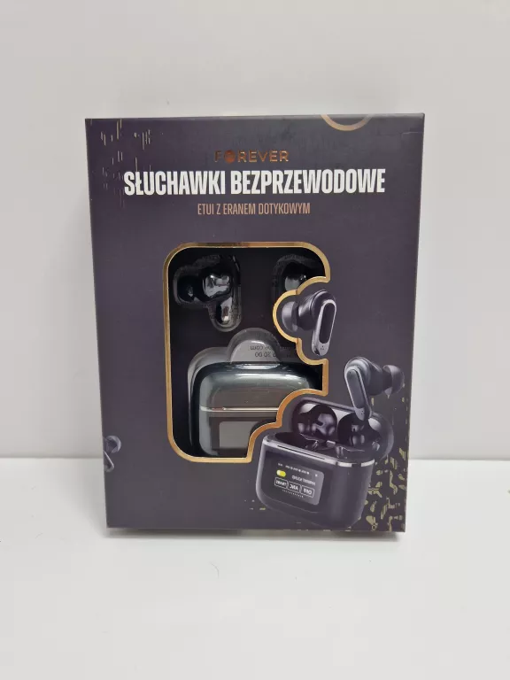 SŁUCHAWKI BEZPRZEWODOWE ETUI Z EKRANEM DOTYKOWYM FOREVER