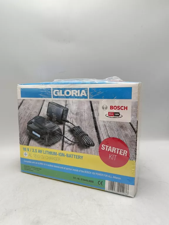 BOSCH AKUMULATOR Z ŁADOWARKĄ GLORIA STARTER KIT