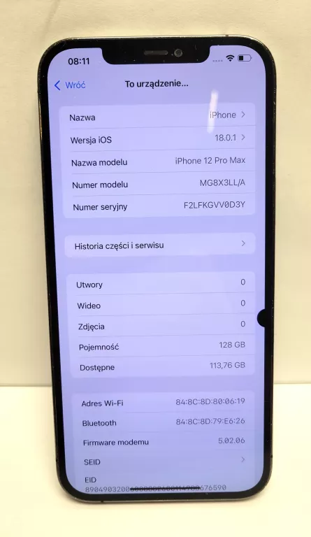 TELEFON APPLE IPHONE 12 PRO MAX - USZKODZONY EKRAN I KLAPKA BATERII