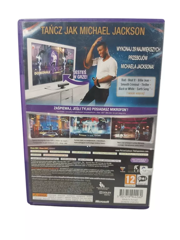 GRA MICHAEL JACKSON THE EXPERIENCE XBOX360