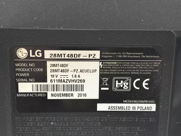 TELEWIZOR LCD-LED LG 28MT48DF 28" DVB-C DVB-T