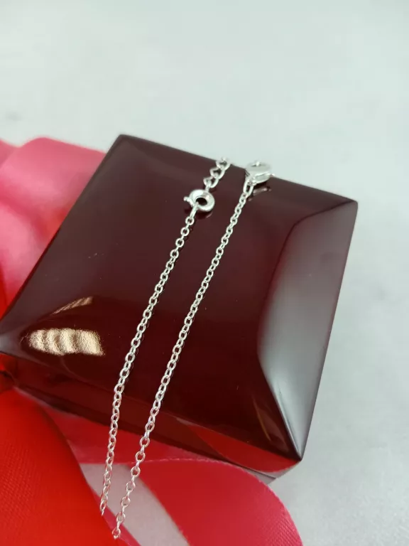 DELIKATNY SREBRNY ŁAŃCUSZEK ROLO 42CM + PRZEDŁUŻENIE 9CM 2,62GR 925PR