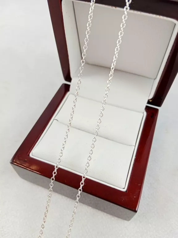 DELIKATNY SREBRNY ŁAŃCUSZEK ROLO 42CM + PRZEDŁUŻENIE 9CM 2,62GR 925PR