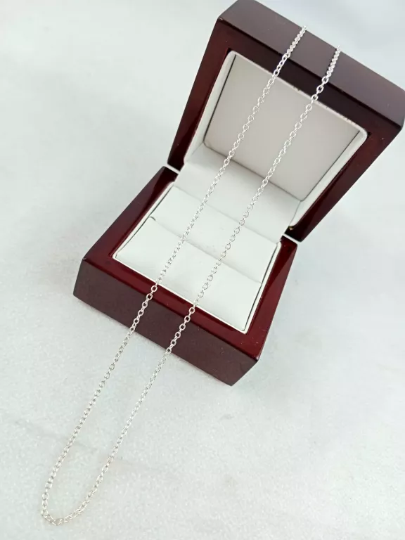 DELIKATNY SREBRNY ŁAŃCUSZEK ROLO 42CM + PRZEDŁUŻENIE 9CM 2,62GR 925PR