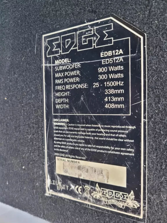 SUBWOOFER EDGE ED512A