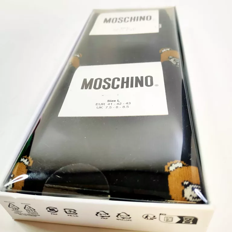 ZESTAW UPOMINKOWY DAMSKIE SKARPETY LOVE MOSCHINO MIŚ ROZMIAR L 41-43