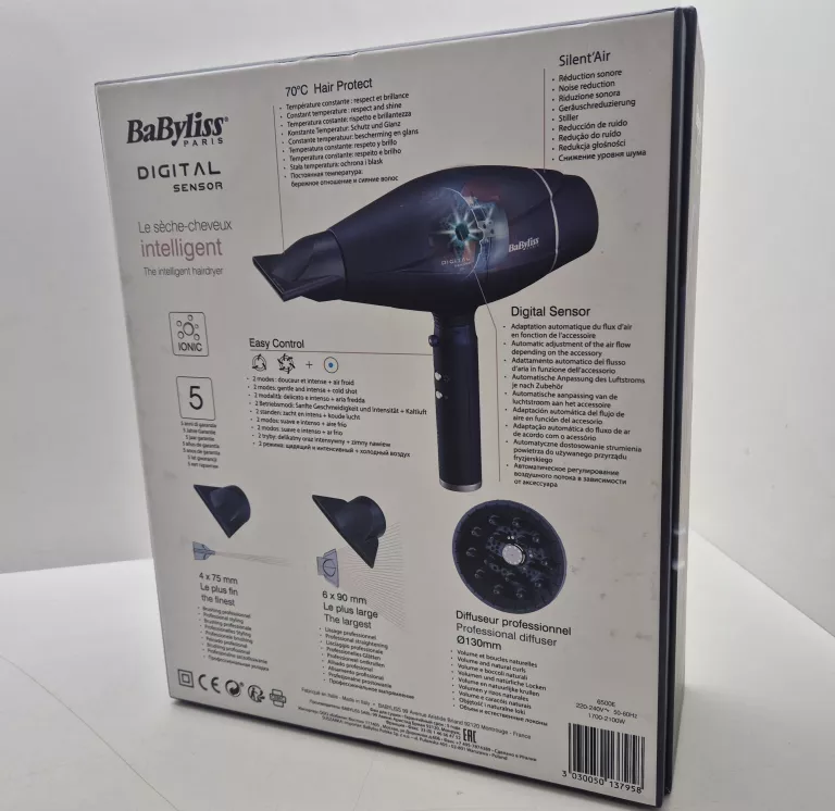 INTELIGENTNA SUSZARKA DO WŁOSÓW BABYLISS 6500E