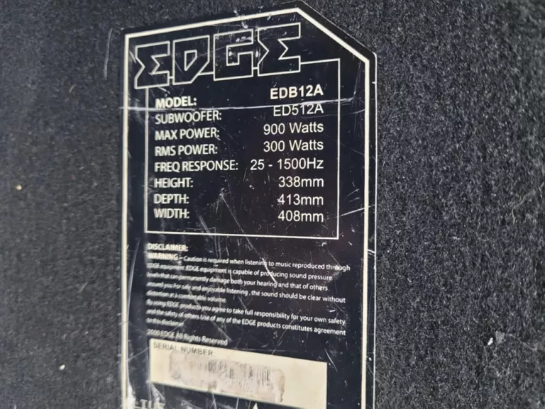 SUBWOOFER EDGE ED512A
