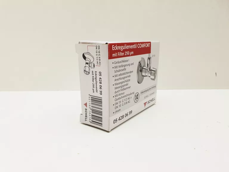 SCHELL ZAWÓR KĄTOWY 1/2X3/8 Z FILTREM 054280699