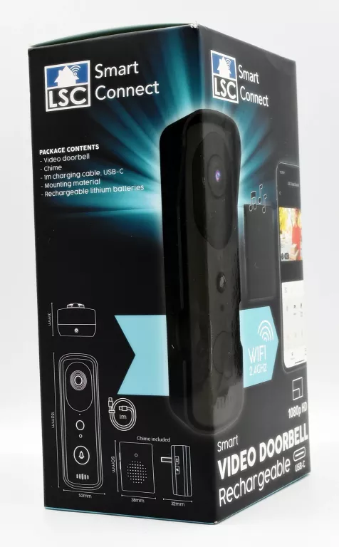 WIDEOWIZJER DOMOFON LSC SMART CONNECT VIDEO DOORBELL 1080P