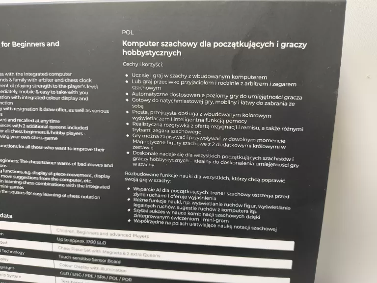 SZACHY ELEKTRONICZNE CHESSCHAMPION 2.0