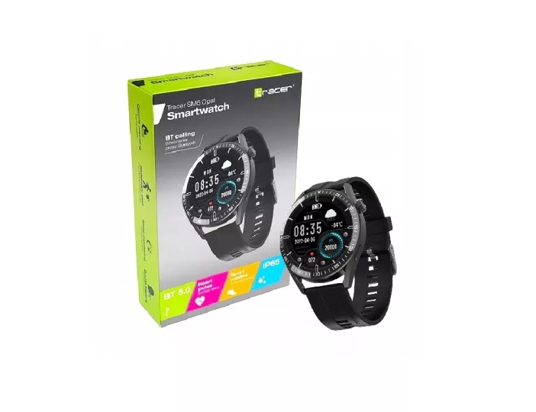 TRACER SMARTWATCH SM6 OPAL WODOODPORNY CZARNY