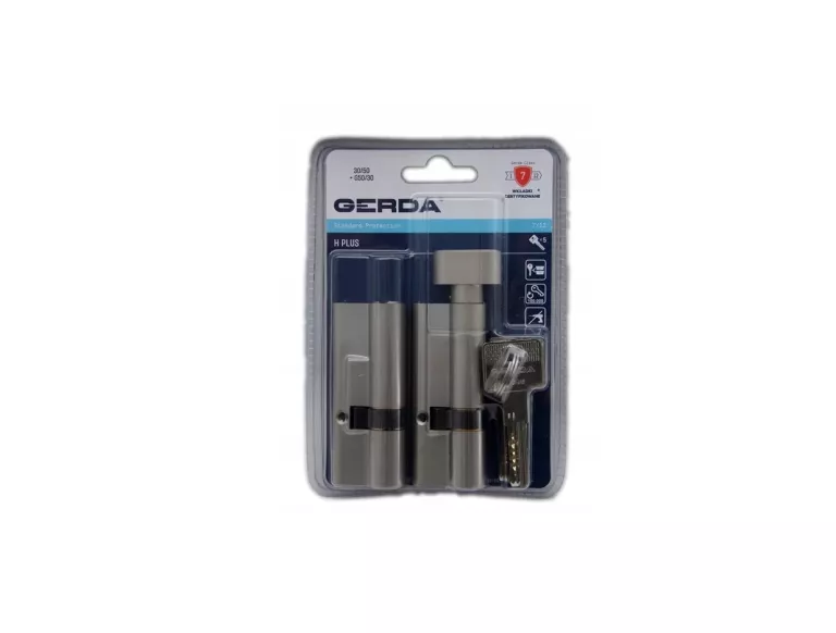 KOMPLET WKŁADEK NA JEDEN KLUCZ 30/50 + 50G/30 NIKIEL GERDA H PLUS