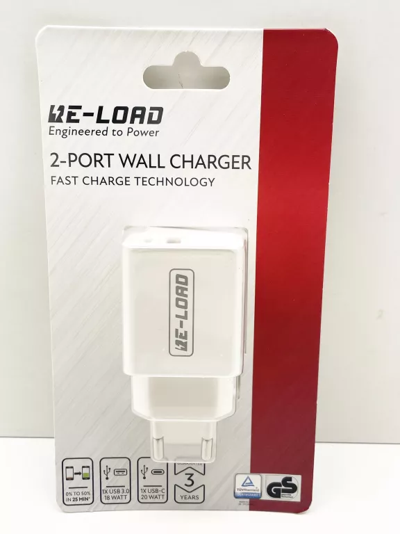 RE-LOAD PODWÓJNA ŁADOWARKA FAST CHARGING BIAŁA