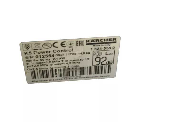MYJKA CIŚNIENIOWA KÄRCHER K 5 POWER CONTROL