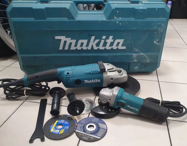 ZESTAW SZLIFIEREK KĄTOWYCH MAKITA W WALIZCE// GA9020 , 9558HNR