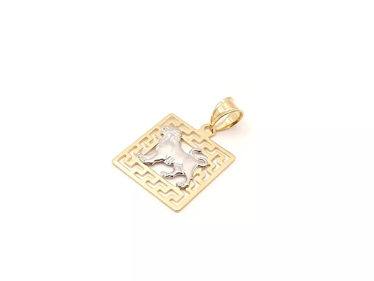 ZŁOTA ZAWIESZKA ZNAK ZODIAKU LEW 585 1,01G