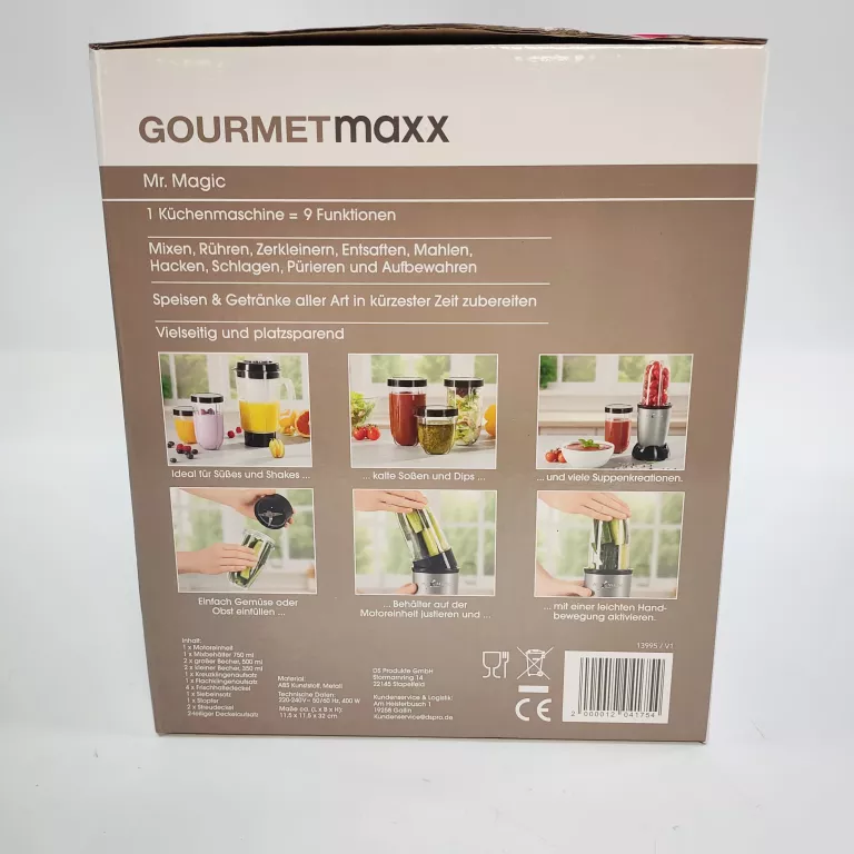 ROBOT WIELOFUNKCYJNY DO PRZYRZĄDZANIA SMOOTHIES GOURMETMAXX MR MAGIC