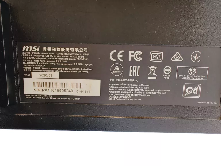 MONITOR MSI PRO MP242