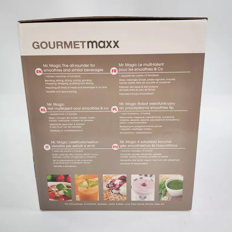 ROBOT WIELOFUNKCYJNY DO PRZYRZĄDZANIA SMOOTHIES GOURMETMAXX MR MAGIC