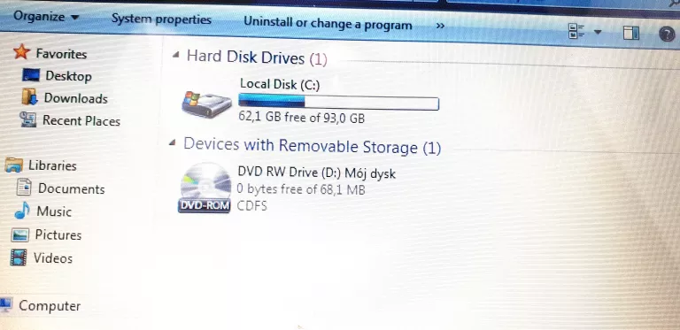 LAPTOP HP COMPAQ 6720S INTEL 1,73GHZ 100GB 2 GB RAM WINDOWS 7