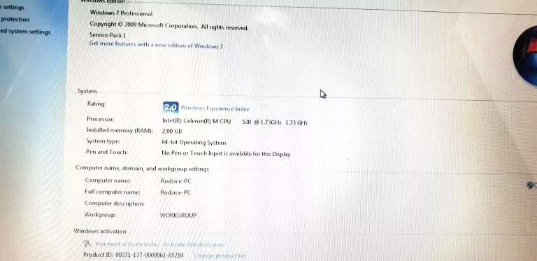 LAPTOP HP COMPAQ 6720S INTEL 1,73GHZ 100GB 2 GB RAM WINDOWS 7