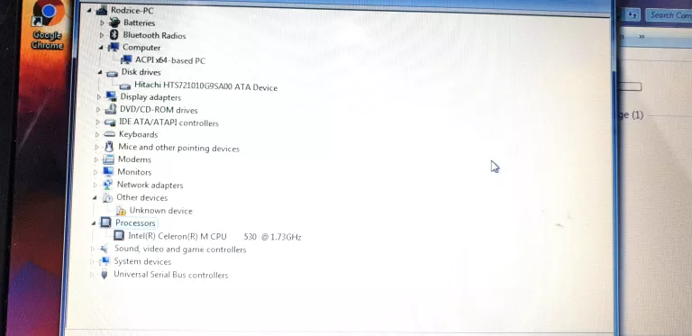 LAPTOP HP COMPAQ 6720S INTEL 1,73GHZ 100GB 2 GB RAM WINDOWS 7