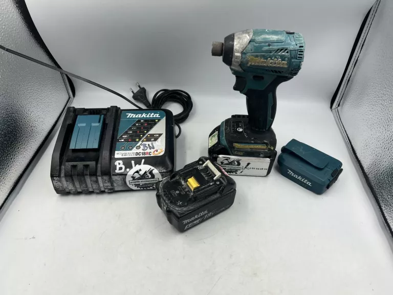 ZAKRĘTARKA UDAROWA MAKITA DTD154 + ŁADOWARKA +2 AKU + ADAPTER