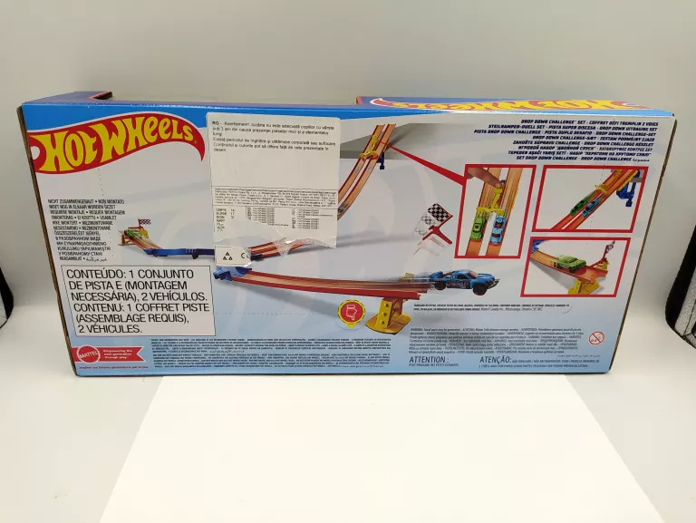 HOT WHEELS ZESTAW TORÓW PODWÓJNY ZJAZD + 2 AUTKA DNR54