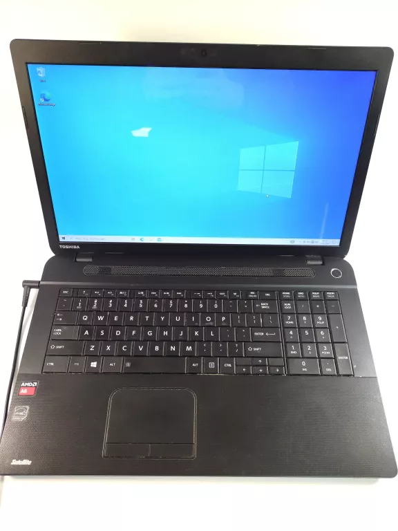 LAPTOP TOSHIBA C75D-B7260, ZASILACZ DZIAŁA TYLKO NA ŁADOWARCE