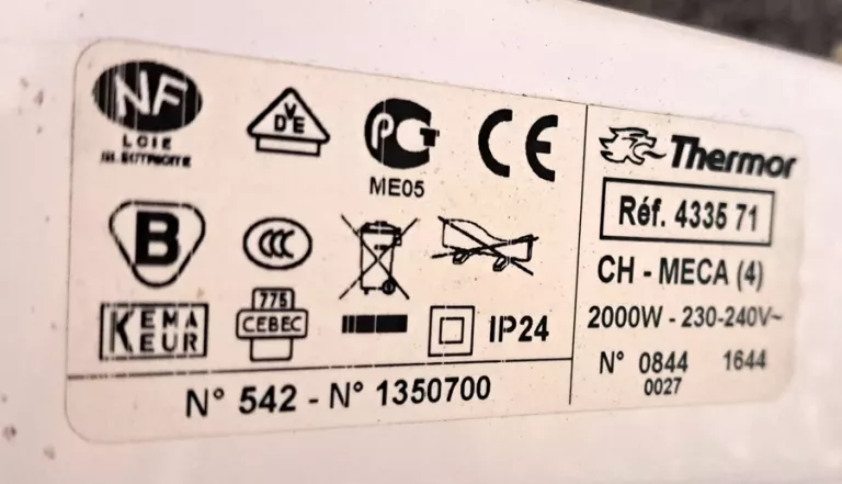 GRZEJNIK ELEKTRYCZNY THERMOR 4335 71