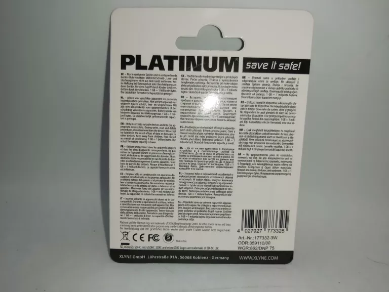 KARTA PAMIĘCI MICRO SDHC PLATINUM 32GB + ADAPTER