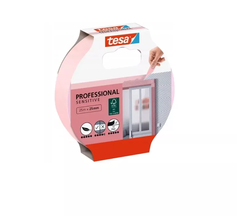 TAŚMA MALARSKA PERFECT SENSITIVE RÓŻOWA 25M X 25MM TESA