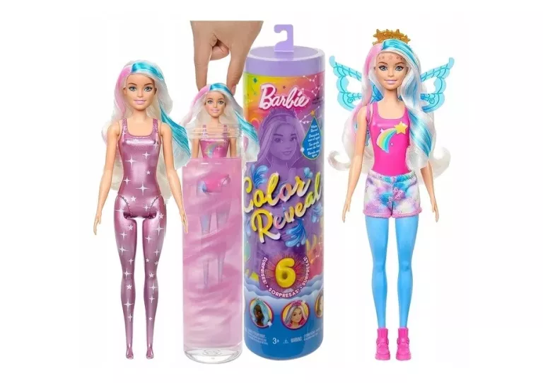 BARBIE NIESPODZIANKA COLOR REVEAL GALAKTYCZNA TĘCZA LALKA WRÓŻKA GALAXY