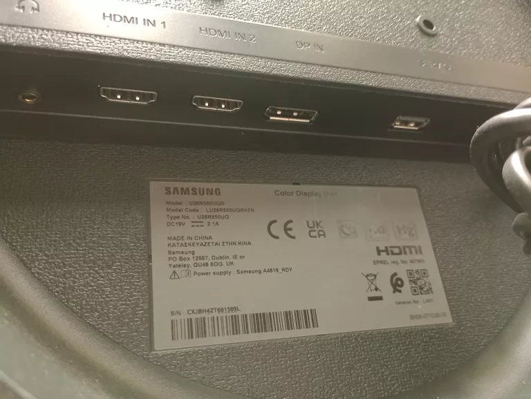 MONITOR LED SAMSUNG LU28R550UQRXEN 28