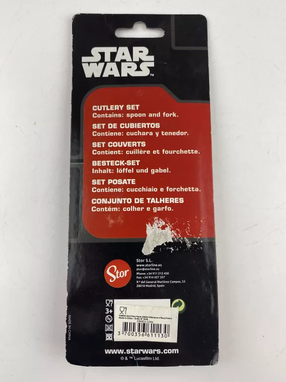 SZTUĆCE DLA DZIECI TWORZYWO SZTUCZNE STOR STAR WARS