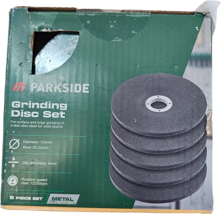 ZESTAW TARCZ SZLIFIERSKICH PARKSIDE ŚREDNICS 125 MM, 22,23 MM