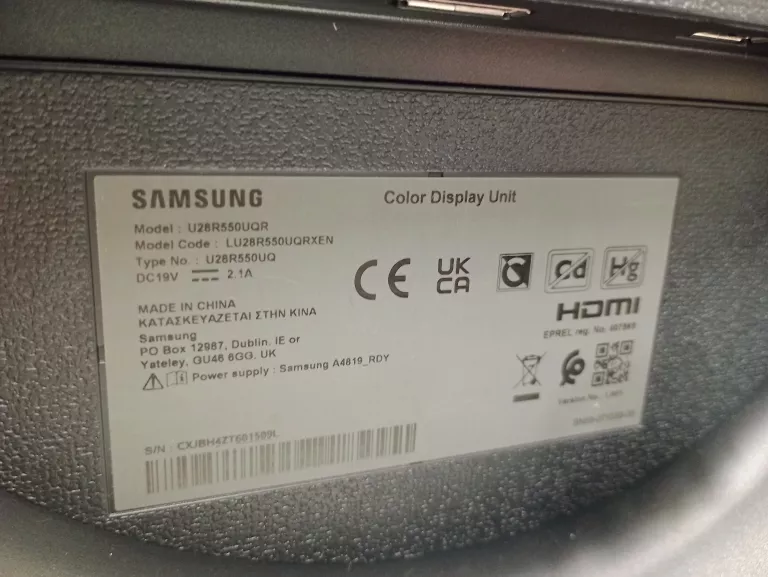 MONITOR LED SAMSUNG LU28R550UQRXEN 28