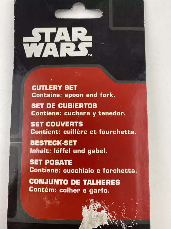 SZTUĆCE DLA DZIECI TWORZYWO SZTUCZNE STOR STAR WARS