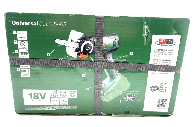 AKUMULATOROWA PIŁA BOSCH NANOBLADE UNIVERSALCUT 18V-65 BEZ AKUMULATORA