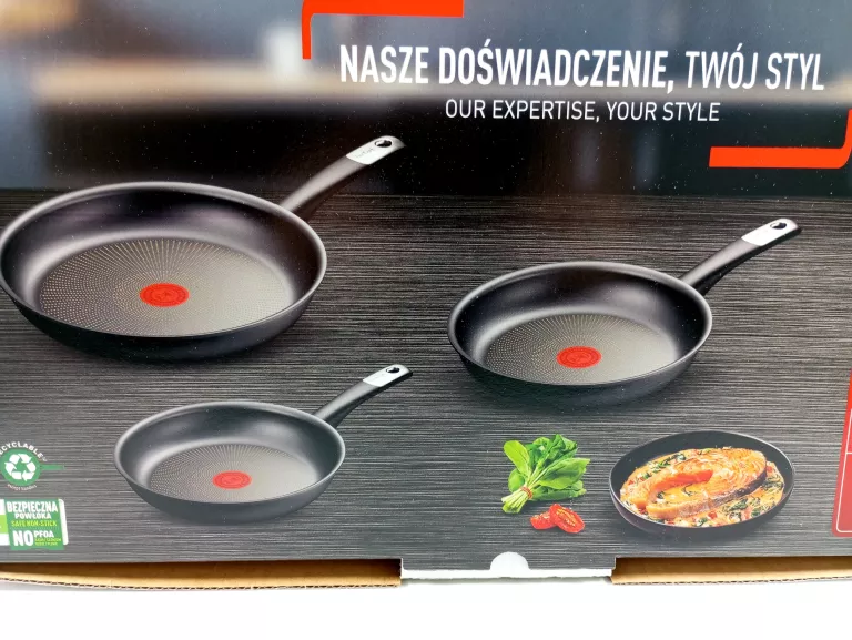 ZESTAW 3 PATELNI TEFAL UNLIMITED 20 24 28 CM ALL HOBS + INDUCTION