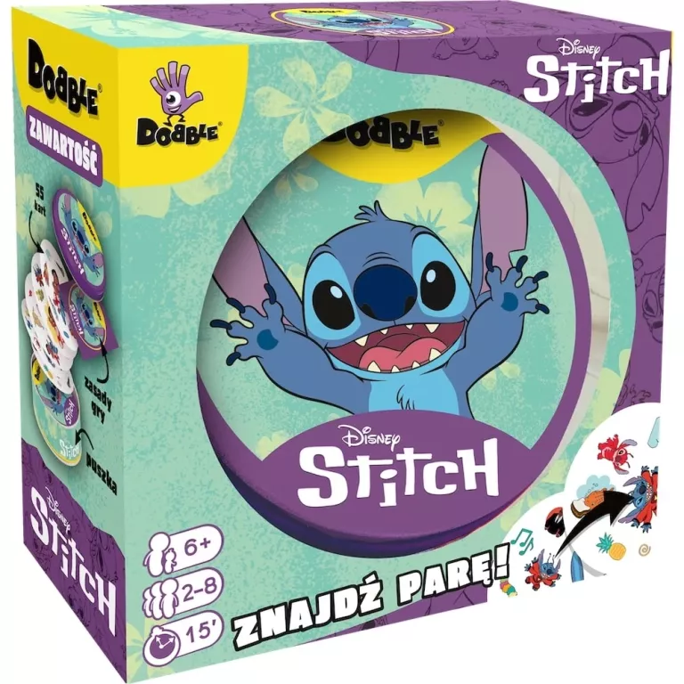 ŚWIETNA GRA DLA DZIECI REBEL DOBBLE DISNEY STITCH "ZNAJDŹ PARĘ!"