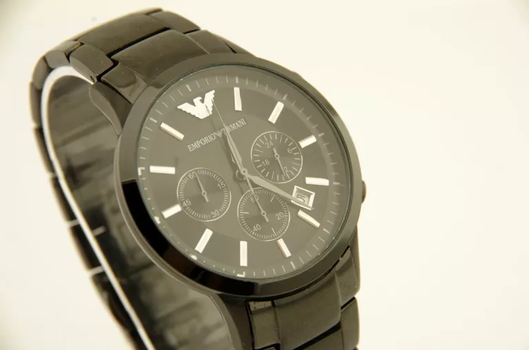 DUMNY ZEGAREK MĘSKI EMPORIO ARMANI AR2453 AR-2453 SUPER STAN CZARNY