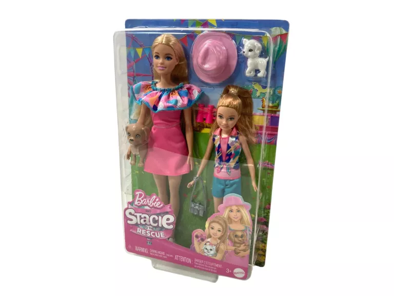 LALKA BARBIE I STACIE NA RATUNEK ZESTAW LALKI Z PIESKAMI